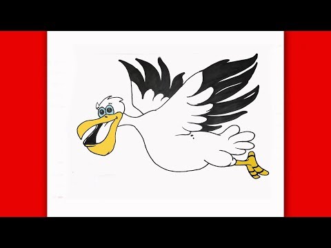 video-linktoworks-How to Draw Pelican Bird step by step for kids easy...
