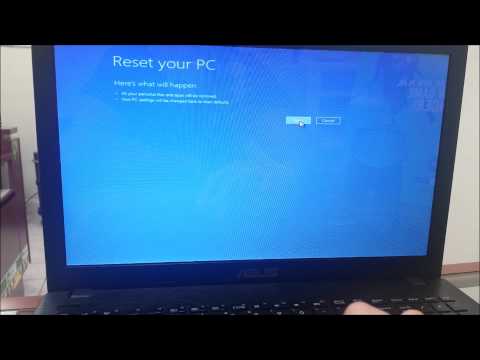 how to recover asus laptop to factory settings