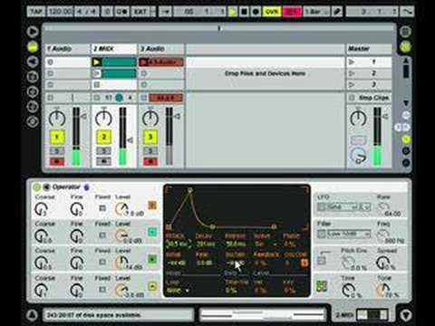 Ableton Live Operator Electronic Synth Bass Tutorial part 1