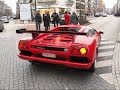 Lamborghini Diablo with huge spoiler accelerating @ Knokke