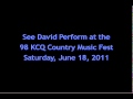 Exclusive interview with new country artist David Bradley about 98 KCQ Country Music Fest 2011