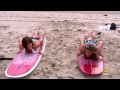 ToneItUp Learn to Surf with Oakley HQ, how to surf, surf lessons