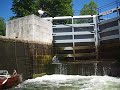 Chris Craft in the Locks on the Rideau Canal