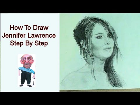 how to draw jennifer lawrence