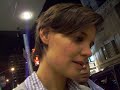 signing at stage door. 09/23/08 nyc