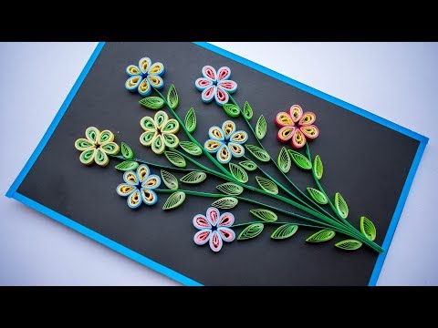 Play this video Mothers day - Quilling Flower - How to make Quilling Flowers - Quilling for Beginners - DIY р