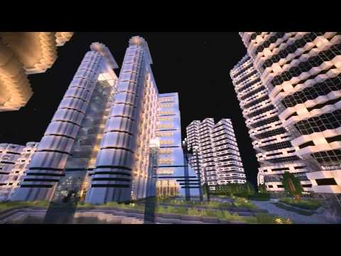 Minecraft House on Futuristic City   Area 73 5 Minecraft Project