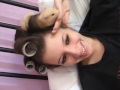 Gabi the hamster enters the Hair Tunnel
