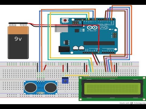 BANGGOOD How to make measure distance with arduino and ultrasonic sensor HC-SR04 and LCD Display