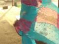 videos de Aqua Blue Pure Georgette Bandhej Saree with Blouse