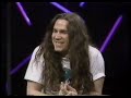 stuttering john interviews morgan fairchild, pauly shore, chris rock, magic johnson, rick dees, and betty white, while bruce springsteen just drives away from him. dated 05/02/1992