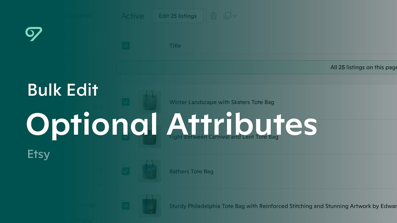 Bulk Edit Optional Attributes | Etsy