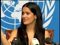 Salma Hayek Helps Mothers
