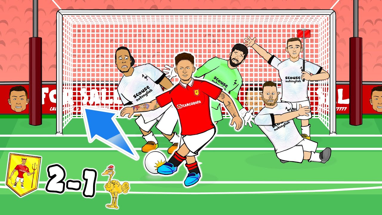 🔴2-1! Man United vs Liverpool!🔴 The Cartoon (Sancho Rashford Parody Goals Highlights 22-23)