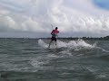 dan 2nd go kitesurfing before he broke the pulley