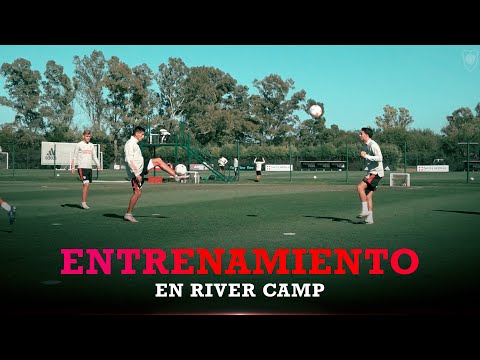 Control y pases cortos en el entrenamiento de River 