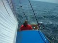 Sailing the Straits of Juan de Fuca... wife at the helm 2
