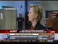 Hillary Clinton Talks In The Polling Station Hillary Clinton Talks In The Polling Station