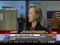 Hillary Clinton Talks In The Polling Station