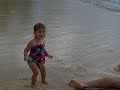 Playing in the waves