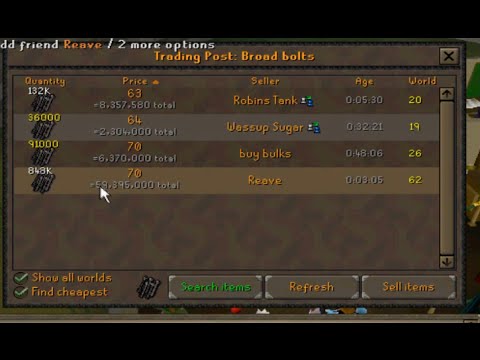 Runescape Trading Posts Walkthrough & Review GE OldSchool RS