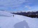First person cruising down the Parsenn Bowl