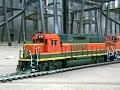 BNSF GP50 leading a colourful consist outdoors! BNSF GP50 leading a colourful consist outdoors!