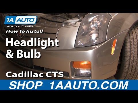 How To Install Replace Change Headlight and Bulb Cadillac CTS 03-07 1AAuto.com