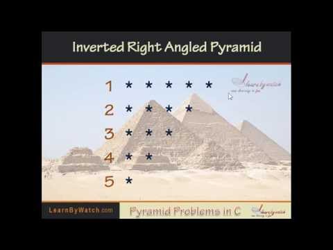 how to draw pyramid in c