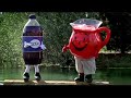 Kool Aid Man and Soda Man compete in log rolling! Hillarious...