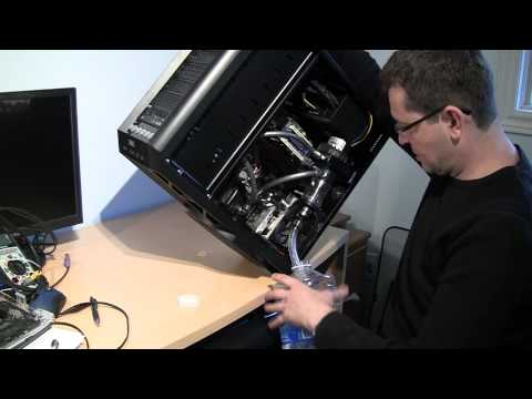 how to drain pc water-cooling system