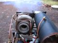 homemade st-50 jet engine test #2 on liquid fuel (diesel).AVI