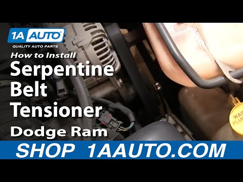 How To Install Repair Replace Serpentine Belt Tensioner Dodge Ram 02-08 5.7L Hemi 1AAuto.com
