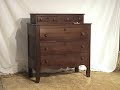 Heirloom Walnut Handkerchief Dresser Chest