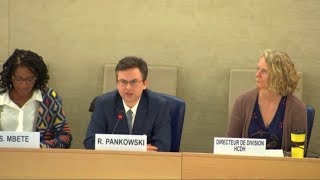 Rafał Pankowski about racist extremism, United Nations Human Rights Council, 15.03.2019. 