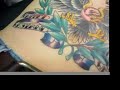 Eagle Tattoo on entire stomach Eagle Tattoo on entire stomach