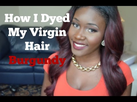 how to dye virgin hair red