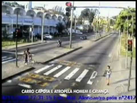 Auto arrolla a un ciclista y a un niño en Río de Janeiro