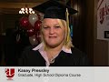 Kasey Pressley is a graduate of Ashworth's High School program. In this video from Ashworth's 2008 Graduation Ceremony, Kasey explains why Ashworth was a perfect fit for her as she balanced the challenges of school, work, and family. Congratulations Kasey!
