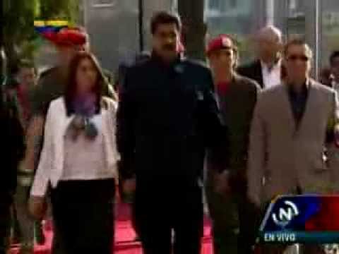 cuartel de la montaña - El presidente Nicolás Maduro llega al Cuartel de la Montaña.