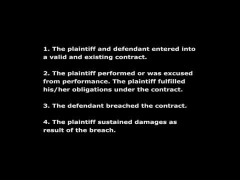 how to prove breach of contract