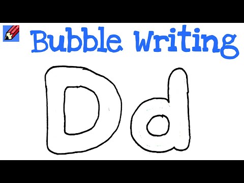 how to draw the letter p in bubble letters