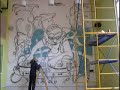 Graffiti mural Werens stepbystep
