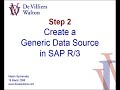 SAP BW - How To...Create a generic extractor from SAP R/3