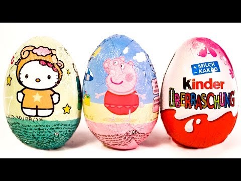 Kinder Surprise Eggs Hello Kitty Peppa pig Huevo kinder Sorpresa