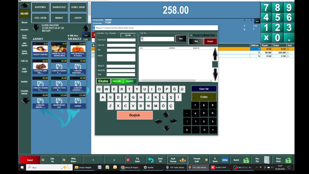 Psp Prosoft Hızlı Satış Açık Hesap veya Parçalı Ödeme
