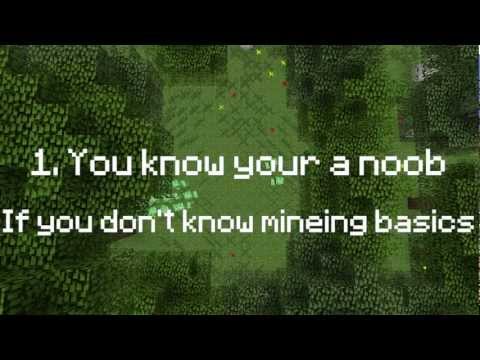 how to tell if your a noob in minecraft