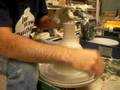 Brown slip and Texture Pottery Ceramic Vase