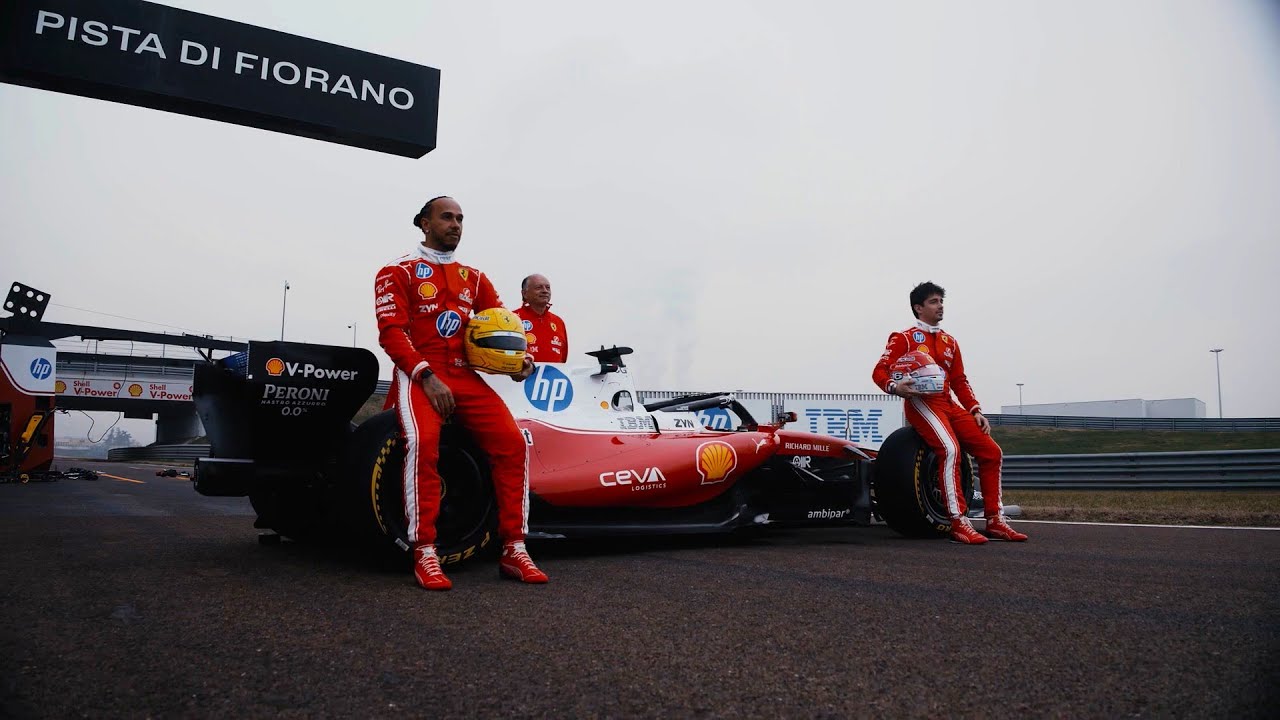 Ferrari SF-26 F1 Car Hits The Track at Fiorano Italy Lewis Hamilton & Charles Leclerc 2026