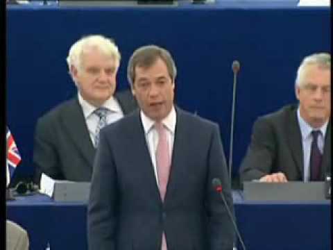 UKIP MEP Nigel Farage stunning attack on PM Gordon Brown !!! – March 2009